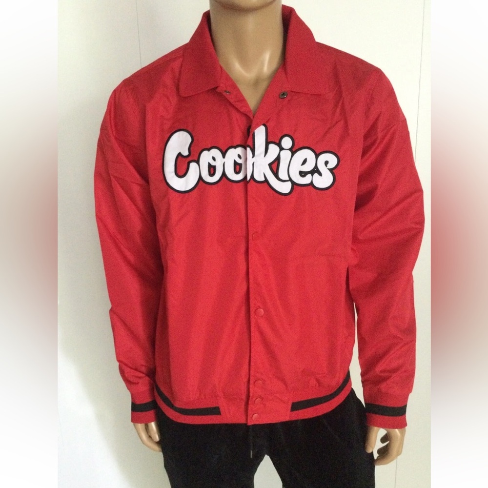 Cookies SF Waterproof Red Polyester Men’s Jacket Size L
